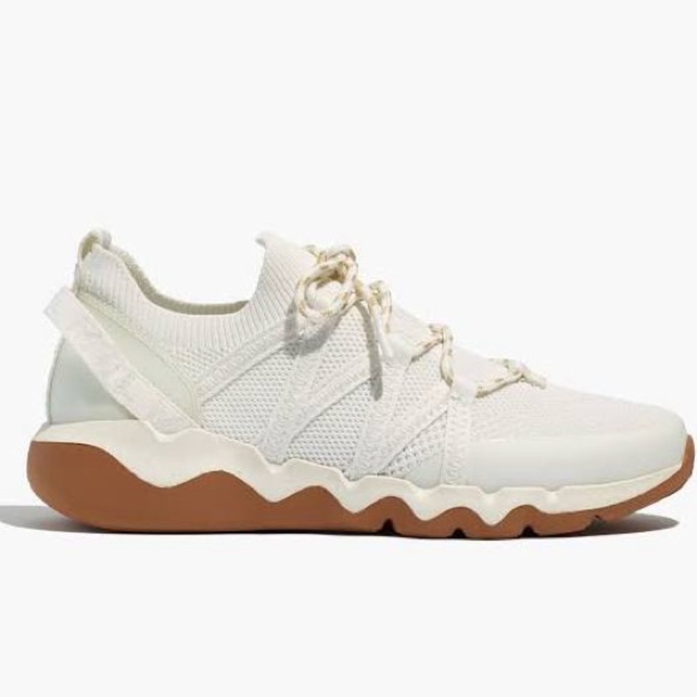 Madewell 8 Sneakers NIB Field Knit in Eyelet White Multi NWT